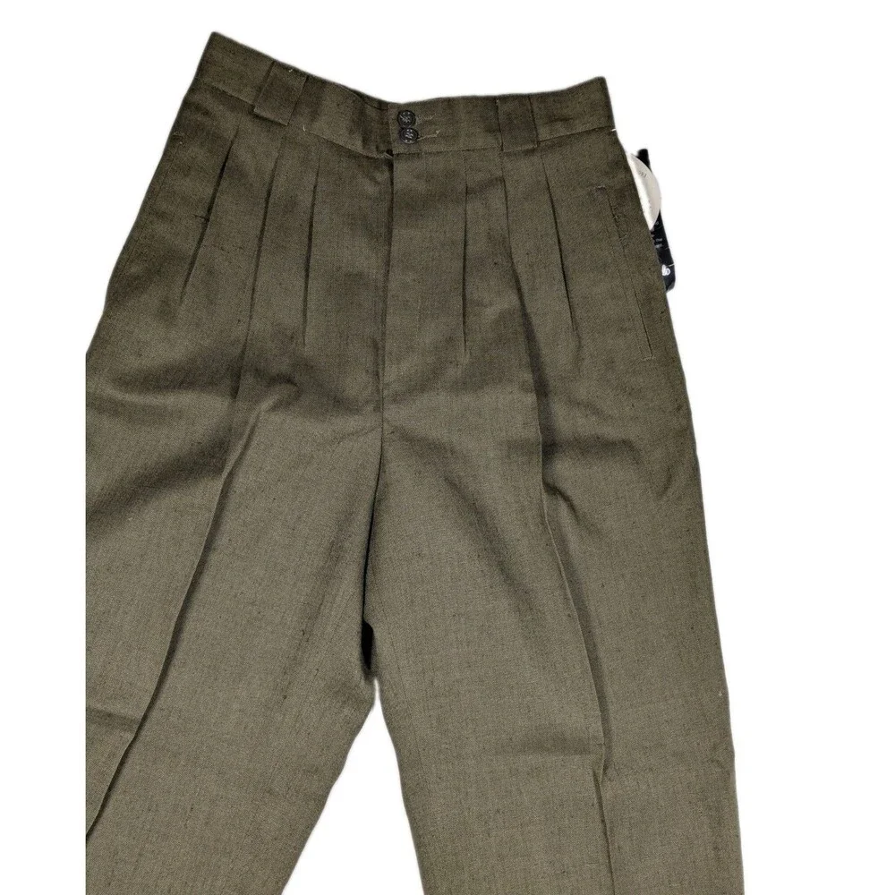 Giorgio Sant'Angelo VTG Dress Pants Woman's Size 10  Pleated Loose Green